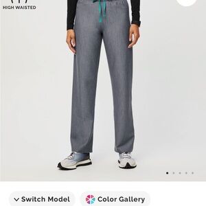 Figs Charcoal High-Waisted Pants